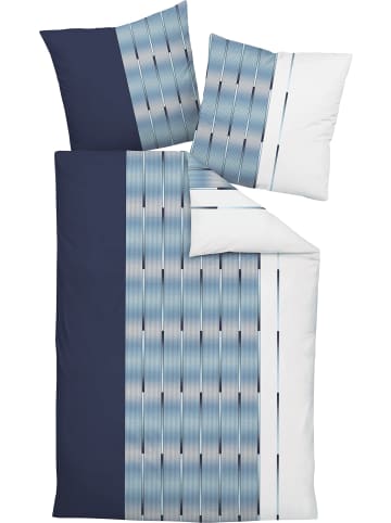Janine Mako-Satin Bettwäsche in blau