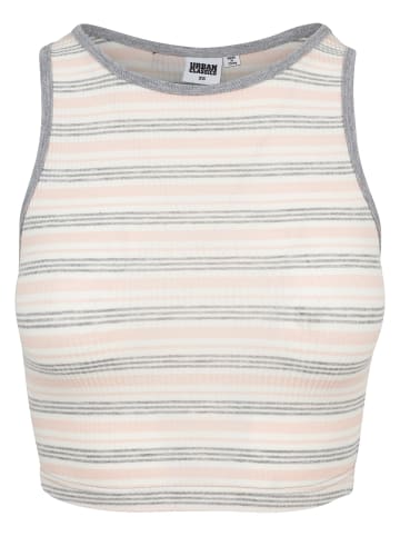 Urban Classics Tank-Tops in pink/white/grey