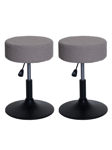MCW 2er-Set Sitzhocker C22 Bouclé, Taupe