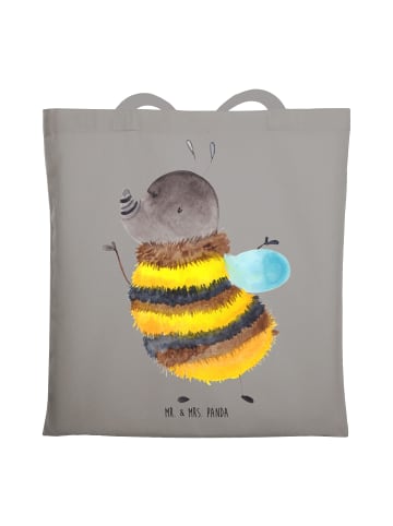Mr. & Mrs. Panda Tasche Hummel flauschig ohne Spruch in Light Grey