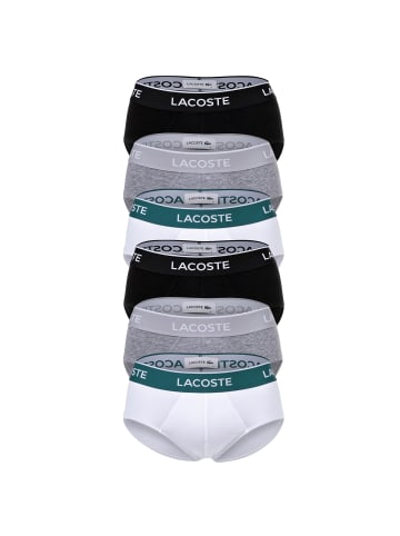 Lacoste Slip 6er Pack in Schwarz/Grau/Weiß