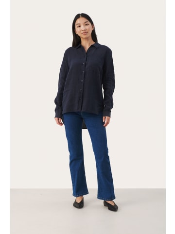 PART TWO Langarm - Hemd KivasPW Relaxed fit in Night Sky