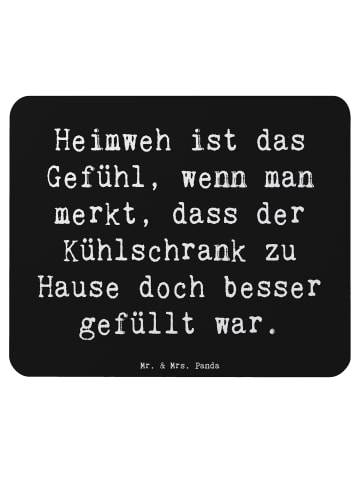 Mr. & Mrs. Panda Mauspad Spruch Heimweh Kühlschrank mit Spruch in Schwarz