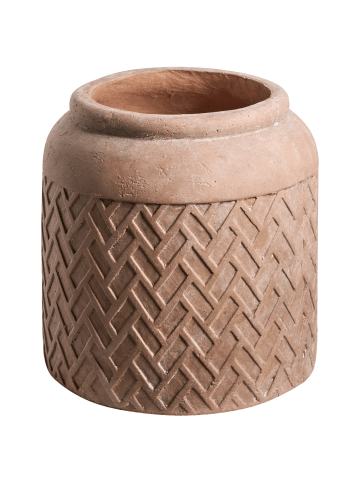 Beliani Outdoor Blumentopf GERAKAS in Beige - (W) 35 x (H) 36 x (L) 35 cm