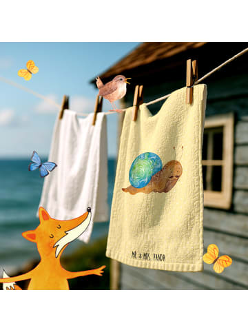 Mr. & Mrs. Panda Handtuch Schnecke Sir ohne Spruch in Gelb Pastell