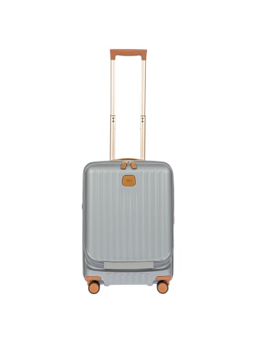 BRIC`s Capri - 4-Rollen-Kabinentrolley mit Vortasche 55 cm in silver