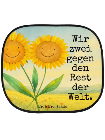 Mr. & Mrs. Panda Seitlicher Sonnenschutz Blume Sonnenblume Desig... in Weiß