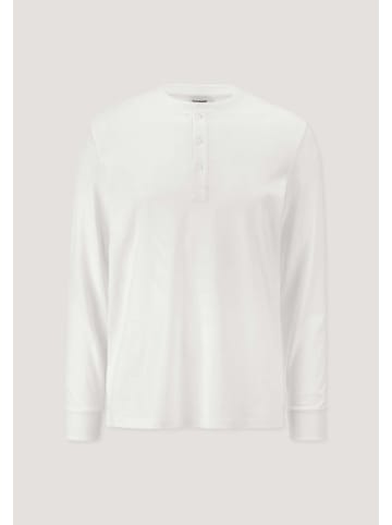 Hessnatur Hessnatur Henley Longsleeve Relaxed aus reiner Bio-Baumwolle in naturweiss