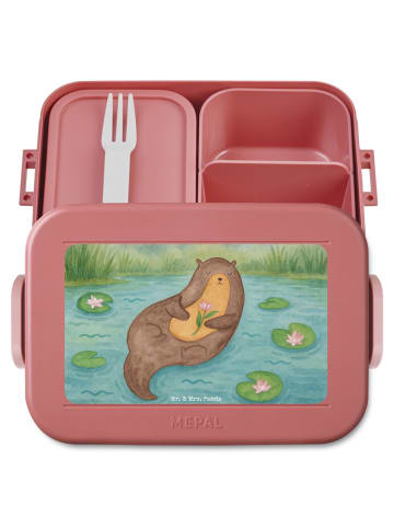 Mr. & Mrs. Panda Bento Box Otter Seerose Design ohne Spruch in Rot Pastell