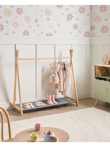 Beliani Kleiderständer CREE in Braun/Grau - (W) 108 x (H) 103 x (L) 43 cm