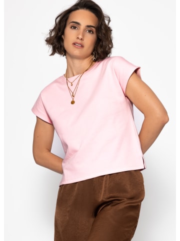 SASSYCLASSY Kurzarm Sweatshirt mit Rückendetail in Rosa