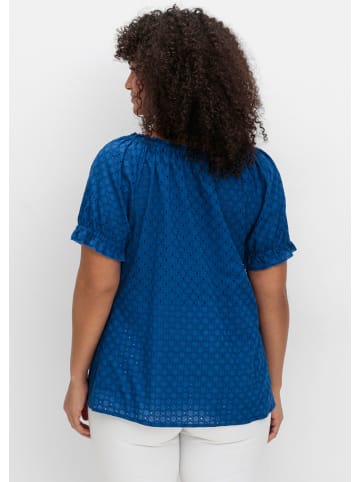 sheego by Joe Browns Kurzarmbluse in blaubeere