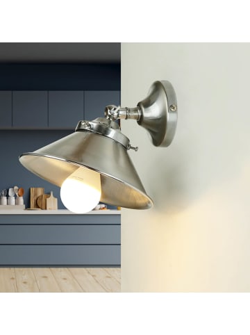 Licht-Erlebnisse Wandlampe (B)15 x (H)16 cm in Silber matt