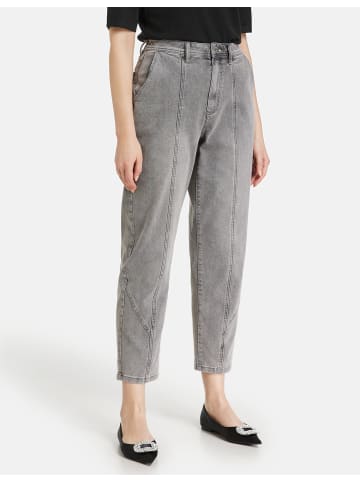 TAIFUN Hose Jeans verkürzt in Bleached Grey Denim