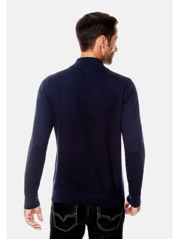 Vincenzo Boretti Pullover tailliert in dunkelblau