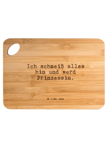 Mr. & Mrs. Panda Holzbrettchen Ich schmeiß alles hin... mit Spruch in Braun