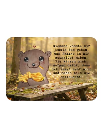 Mr. & Mrs. Panda Magnet Bär Pommes verliebt Design mit Spruch in Weiß