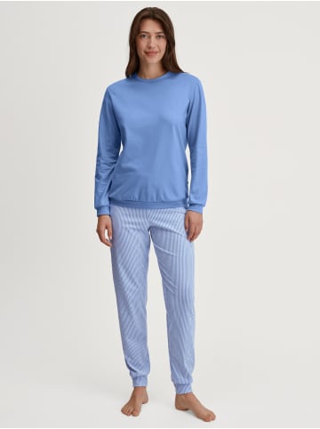 Calida Pyjama in hydrangea blue