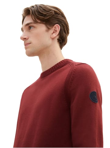 Tom Tailor Pullover CREWNECK KNIT in Rot