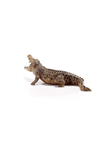 Schleich Wild Life Tierfigur - Krokodil Alligator Gator Figur in braun