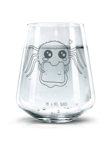Mr. & Mrs. Panda Wasserglas Spinne Agathe Sandwich ohne Spruch in Transparent