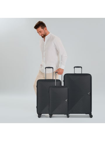 March15 Trading Gotthard Edition 4 Rollen Kofferset 3-teilig in black metallic