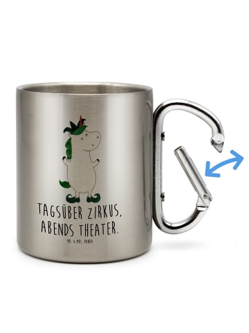 Mr. & Mrs. Panda Thermobecher Einhorn Joker mit Spruch in Silber