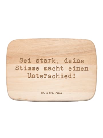 Mr. & Mrs. Panda Küchenbrett Spruch Deine Stimme zählt mit Spruch in Transparent
