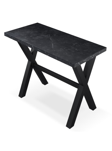 DUBI Möbel Bartisch LOTTE in Marmor-Optik - (B)120 x (H)105 x (T)60 cm