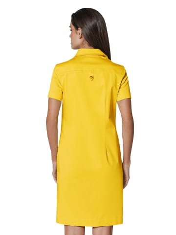 MADELEINE Schmales Hemdblusenkleid mit Kurzarm in sonnengelb