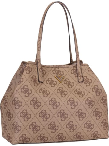 Guess Shopper Vikky Large Tote Maxi Q Logo in Latte Logo