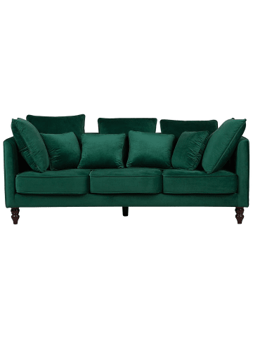 Beliani 3-Sitzer Sofa FENSTAD in Grün/Braun - (W) 200 x (H) 97 x (L) 95 cm