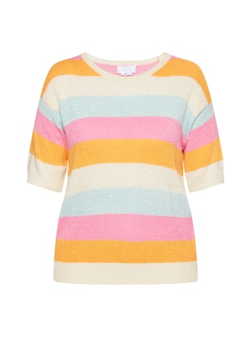 usha BLUE LABEL Strick Pullover in Wollweiss Pink Orange