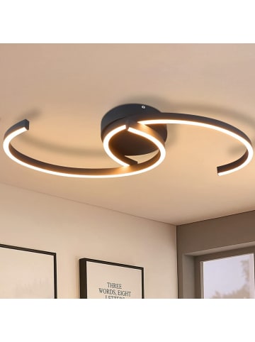 ZMH Deckenleuchte LED in schwarz L 60cm 24W 3000K warmweiß Schlafzimmerlampe