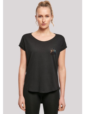 F4NT4STIC Long Cut T-Shirt Wizard Cat LONG TEE in schwarz
