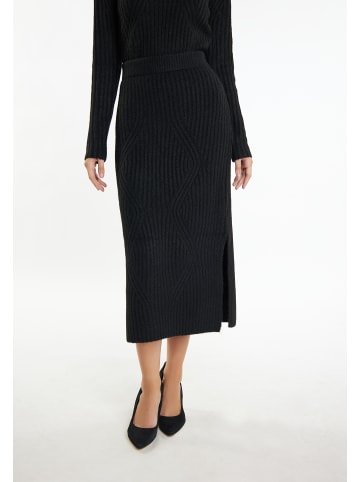 DreiMaster Damen Strickrock in Schwarz