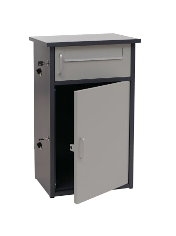 MCW Paketkasten O51 mit 2 Fächern, Dunkelgrau/hellgrau