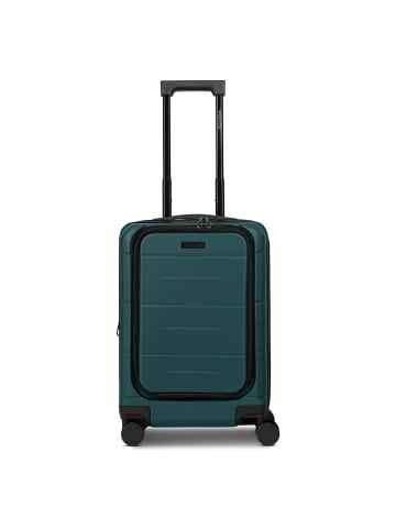 Police London 4 Rollen Kabinentrolley 55 cm Laptopfach mit Dehnfalte in petrol
