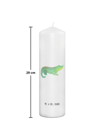 Mr. & Mrs. Panda Kerze Krokodil ohne Spruch in Weiß