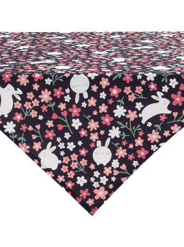 Erwin Müller Baumwolle Mitteldecke in schwarz-rosé