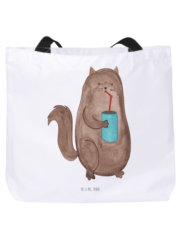 Mr. & Mrs. Panda Tote Bag Katze Dose ohne Spruch in Weiß