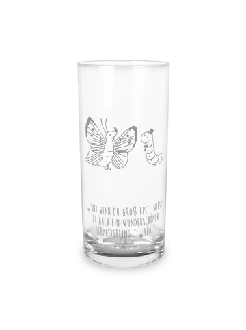 Mr. & Mrs. Panda Glas Raupe Schmetterling mit Spruch in Transparent