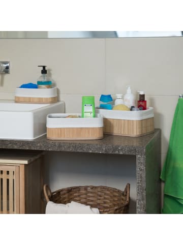 relaxdays 6 x Aufbewahrungskorb in Natur