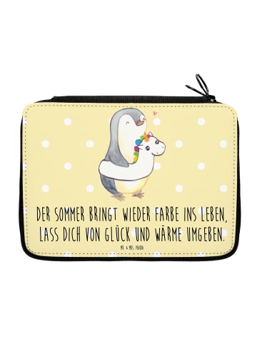 Mr. & Mrs. Panda Etui für Stifte Sommerfarben Motiv mit Spruch in Gelb Pastell
