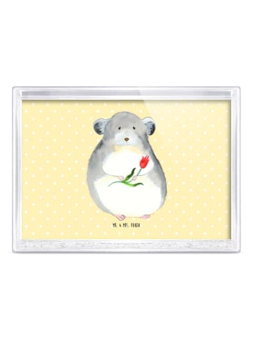 Mr. & Mrs. Panda Objektrahmen Chinchilla Blume ohne Spruch in Gelb Pastell