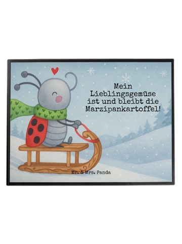 Mr. & Mrs. Panda Tischschoner Smörle Rodeln Design mit Spruch in Weiß