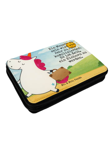Mr. & Mrs. Panda Bleistiftetui Einhorn Koffer Design mit Spruch in Weiß