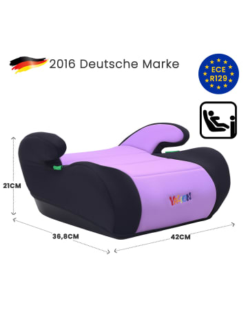 Yalion Kindersitzerhöhung ECE R129/03 – Sitzerhöhung für Kinder von 125–150 cm