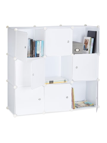 relaxdays Regalsystem in Weiß - (B)95x (H)95 x (T)32 cm