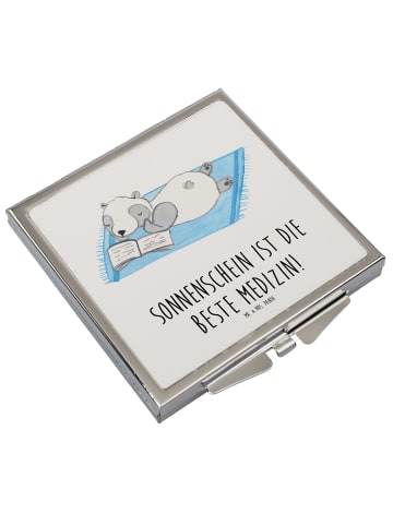 Mr. & Mrs. Panda Schminkspiegel Sommer Sonnenschein mit Spruch in Weiß